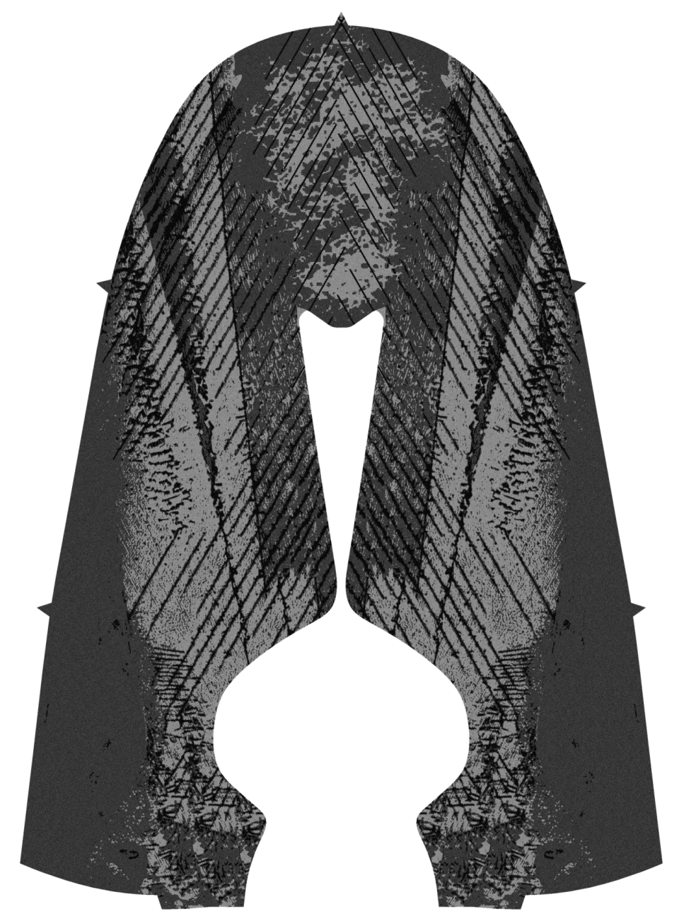 The woven upper, laid out flat as a pattern file.